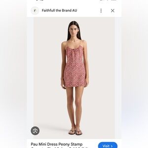 Faithfull the Brand Red Floral Mini Dress